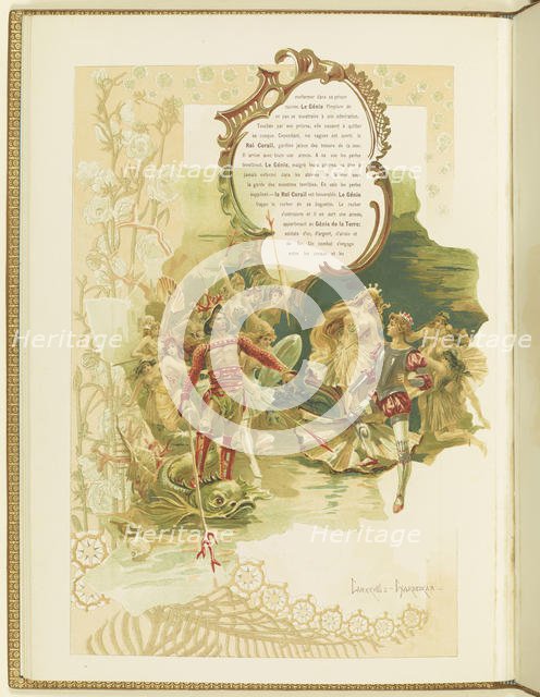 Program for the ballet La Perle by Marius Petipa and Riccardo Drigo, 1896. Creator: Samokish-Sudkovskaya, Elena Petrovna (1863-1924).