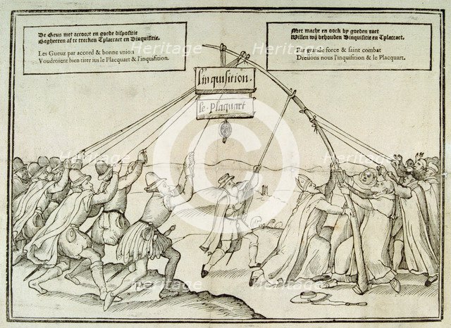 Dutch satirical engraving on the Inquisition.