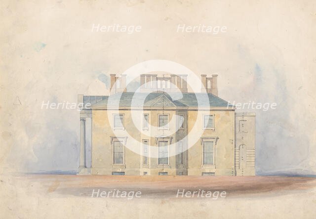 Design for a Classical Country House, Side Elevation, early 19th century. Creator: Anon.
