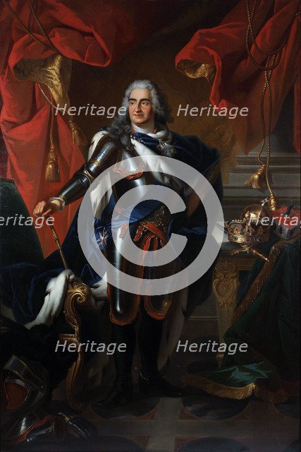 Portrait of Frederick Augustus of Poland and Saxony (1670-1733). Artist: Silvestre, Louis de, (Copy) (1675-1760)