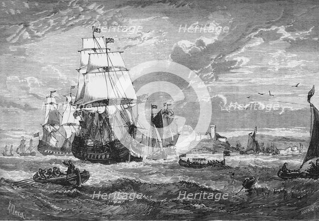 'East India Company's Ships Leaving Woolwich', c1891. Creator: James Grant.
