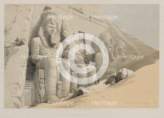 Egypt and Nubia, Volume I: The Great Temple of Aboo-Simble, Nubia, 1846. Creator: Louis Haghe (British, 1806-1885); F.G. Moon, 20 Threadneedle Street, London.