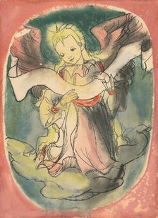 Angel (Christmas illustration) , 1940/1944. Creator: Ján Novák.