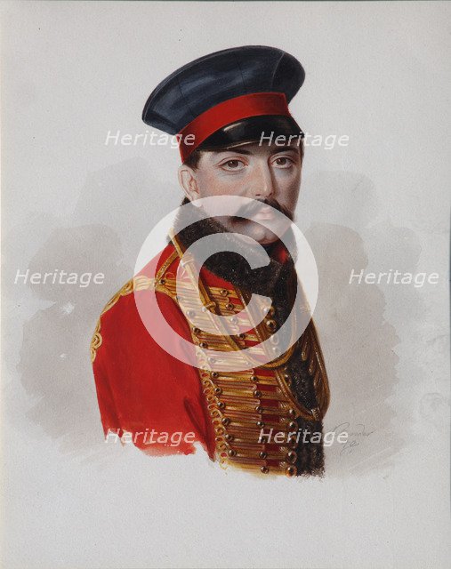 Portrait of Prince Alexander Fyodorovich Galitzine-Prozorovsky (1810-1898), 1840. Artist: Klünder, Alexander Ivanovich (1802-1875)