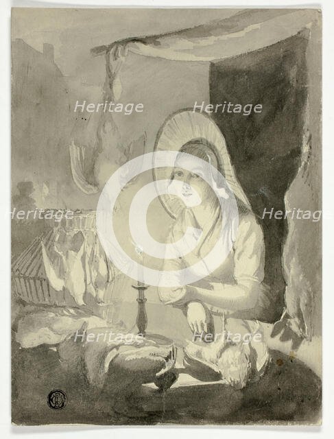 Woman Dressing Fowl, n.d. Creator: Unknown.