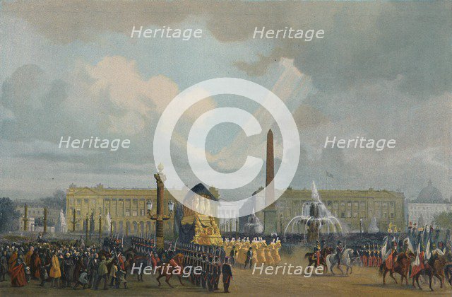 'The Funeral Cortège of Napoleon in the Place De La Concorde, December 15, 1840', (1896). Artist: Unknown.