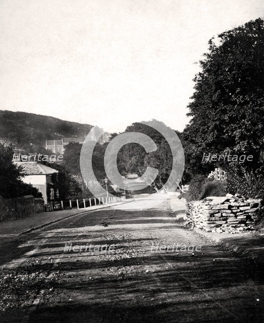 Street through a valley in Hastings, Sussex, early 20th century. Artist: Unknown