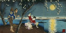 The Ancient Incident of Umewaka and the Child Seller beside the Sumida River, 1883. Creator: Tsukioka Yoshitoshi.