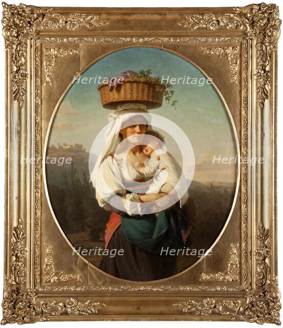 Italian mother with child. Creator: Amalia Lindegren.