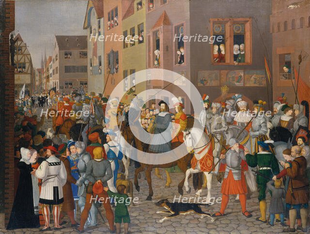 The Entry of King Rudolf of Habsburg into Basel in 1273, 1808-1810. Creator: Franz Pforr.