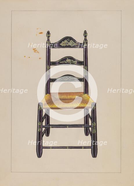 Ladderback Chair, c. 1936. Creator: Gerald Bernhardt.