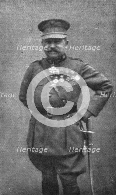 'Le deuxieme anniversaire de L'Yser; le general Meiser', 1916. Creator: Unknown.