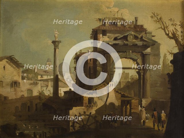 View of an Italian City, 18th century. Creator: Francesco Guardi.