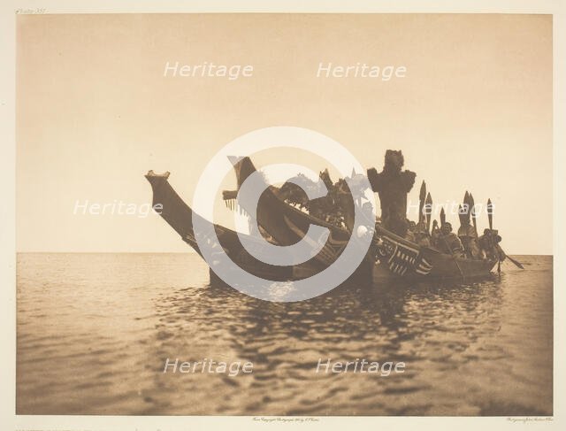 Masked Dancers in Canoes - Qagyuhl A, 1914. Creator: Edward Sheriff Curtis.