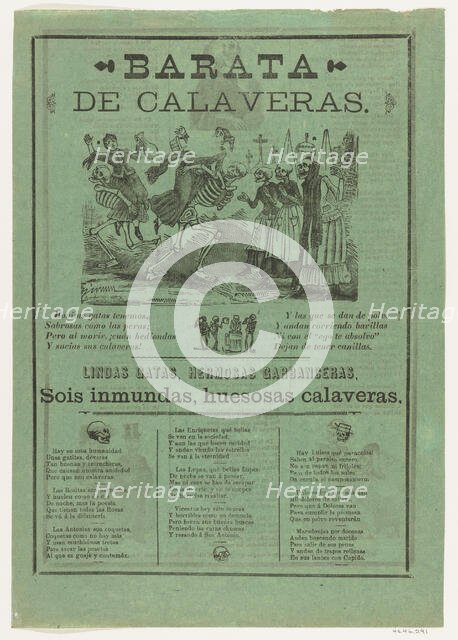 The sale of skeletons, 1907., 1907. Creator: José Guadalupe Posada.