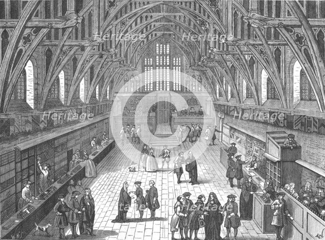 Interior of Old Westminster Hall, 1797 (1897). Artist: Unknown.