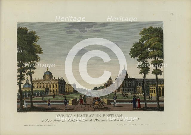 Vue du château de Potsdam, à deux lieues de Berlin, maison de plaisance du Roi de Prusse, 1817-1824. Creator: Courvoisier-Voisin, Henri (1757-1830).