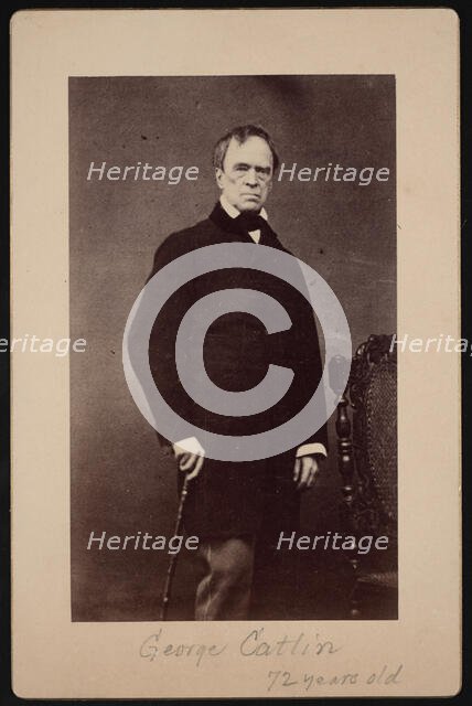 Portrait of George Catlin (1796-1872), Circa 1867. Creator: Bernheim.