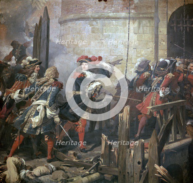 Louis XIV leads the assault of Valenciennes, 17th century.