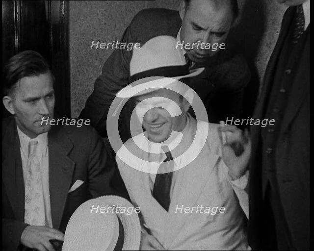 A Group of Male American Civilians Dressed in a Gangster Fashion, 1930. Creator: British Pathe Ltd.