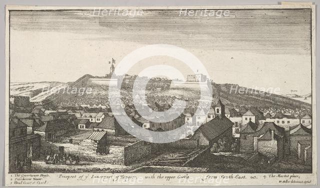 Prospect of the inner part of Tangier, with the upper Castle, from South-East, 1669-73. Creator: Wenceslaus Hollar.