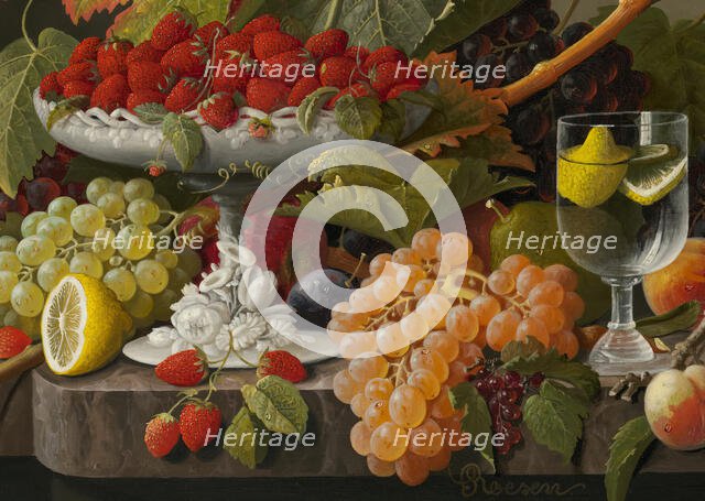 An Abundance of Fruit, c. 1860. Creator: Severin Roesen.