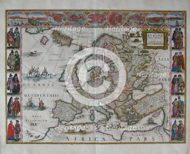 Europe Map (From: Atlas Maior). Artist: Blaeu, Joan (1596-1673)