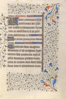 Decorated Text Page; Book of Hours, about 1415-1420. Creator: Unknown.