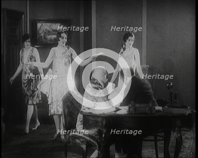 Female Civilian Modelling a Costume Designed for a Show, 1920s. Creator: British Pathe Ltd.