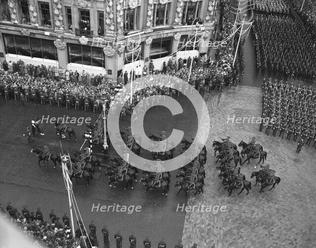 Day of the Coronation of Elizabeth II, Oxford Circus, London, 2nd June 1953.  Creator: Arthur Charles Kirby Ware.