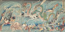 Recovering the Stolen Jewel from the Palace of the Dragon King, 1853. Creator: Utagawa Kuniyoshi.