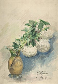 White Flowers in a Vase, ca. 1884-1904. Creator: Zacharie Astruc.