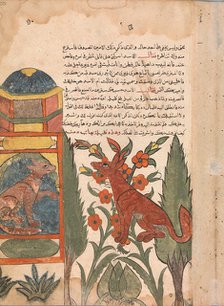 Kalila Visits the Imprisoned Dimna, Folio from a Kalila wa Dimna, 18th century. Creator: Unknown.