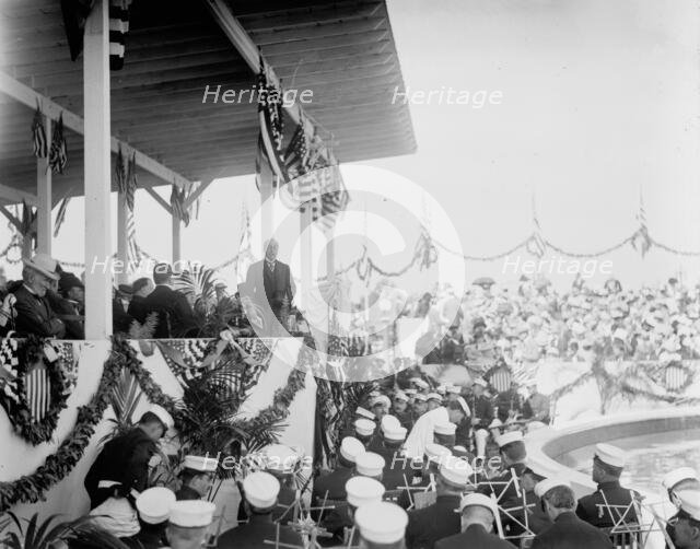 Reviewing stand at the Columbus Fountain dedication ceremony, Union Station, Washington...June 1912. Creator: Bain News Service.