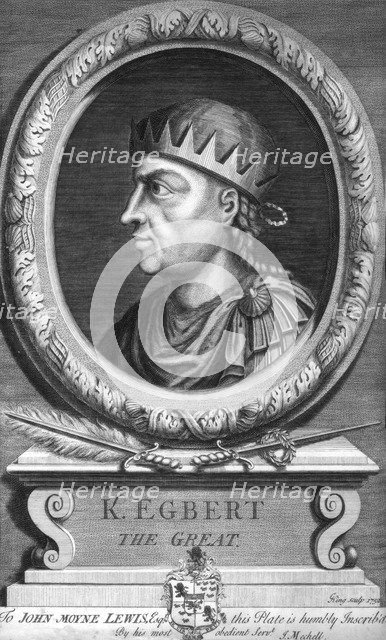 Egbert the Saxon, first king of all England.Artist: King