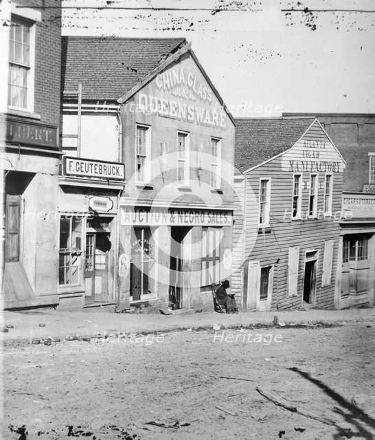 Slave auction shop, Atlanta, Georgia, USA, c1860-62. Artist: Unknown