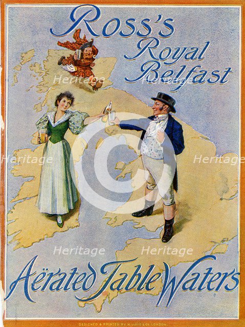 Ross’s Royal Belfast Aerated Table Waters, 1900. Artist: Unknown