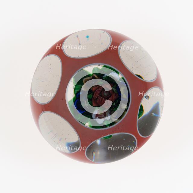 Paperweight, France, c. 1845-60. Creator: Saint-Louis Glassworks.