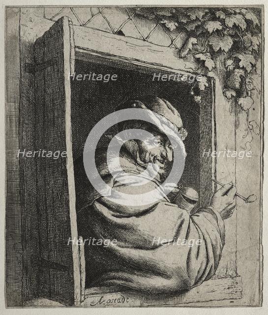 The Smoker at the Window. Creator: Adriaen van Ostade (Dutch, 1610-1684).