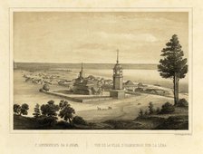 The City of Olekminsk on the Lena River, 1856. Creator: Ivan Dem'ianovich Bulychev.