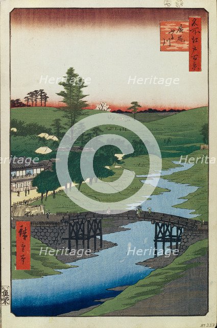 Hiroo on Furukawa River (One Hundred Famous Views of Edo), 1856-1858. Artist: Hiroshige, Utagawa (1797-1858)