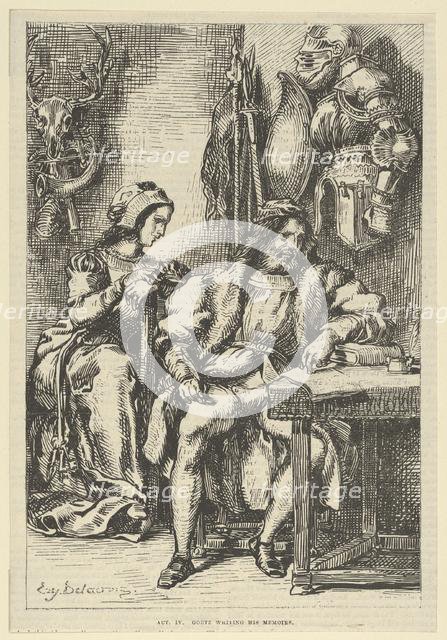 Goetz von Berlichingen Writing His Memoirs, after 1845., after 1845. Creator: Eugene Delacroix.