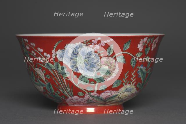 Bowl with Flowering Plants, 1723-1735. Creator: Unknown.