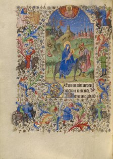 The Flight into Egypt; Book of Hours, about 1420. Creator: Spitz Master.