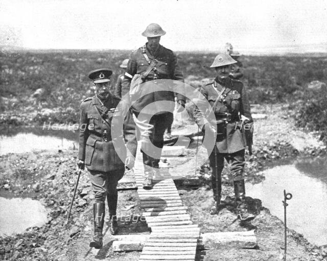 Capture of Messines Ridge; King George V, with Canadian General Currie... 1917 Creator: Unknown.