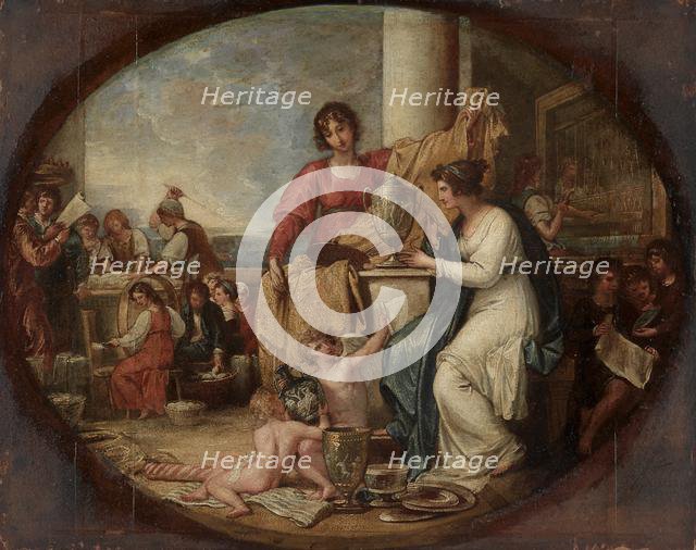 British Manufactory; A Sketch, 1791. Creator: Benjamin West (American, 1738-1820).