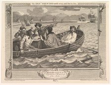 The Idle 'Prentice Turned Away and Sent to Sea (Industry and Idleness, plate..., September 30, 1747. Creator: William Hogarth.