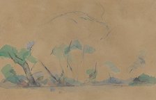 Mont Sainte-Victoire [recto], c. 1895. Creator: Paul Cezanne.