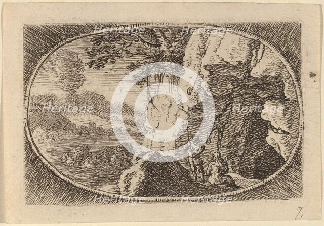 Man and Woman at the Mouth of a Cave. Creator: Herman van Swanevelt.