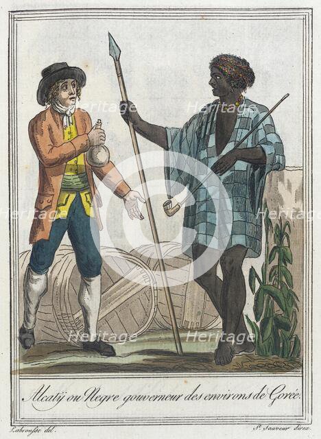 Costumes de Différents Pays, 'Alcatÿ ou Negre Gouverneur des Environs de Gorée', c1797. Creator: Jacques Grasset de Saint-Sauveur.